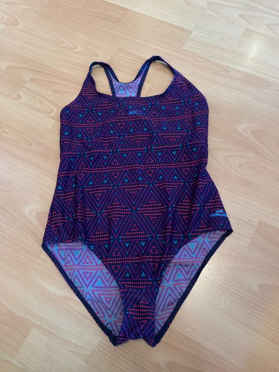 Maillot De Bain Une Pièce ASOS - Taille 36DD UK 10/12 - Rayé Rose - Bandeau
