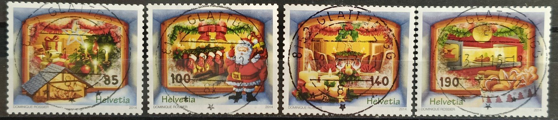 Alle Briefmarken: 2014 Weihnachten Top Stempel – Gebraucht aus Dübendorf von goeggi79