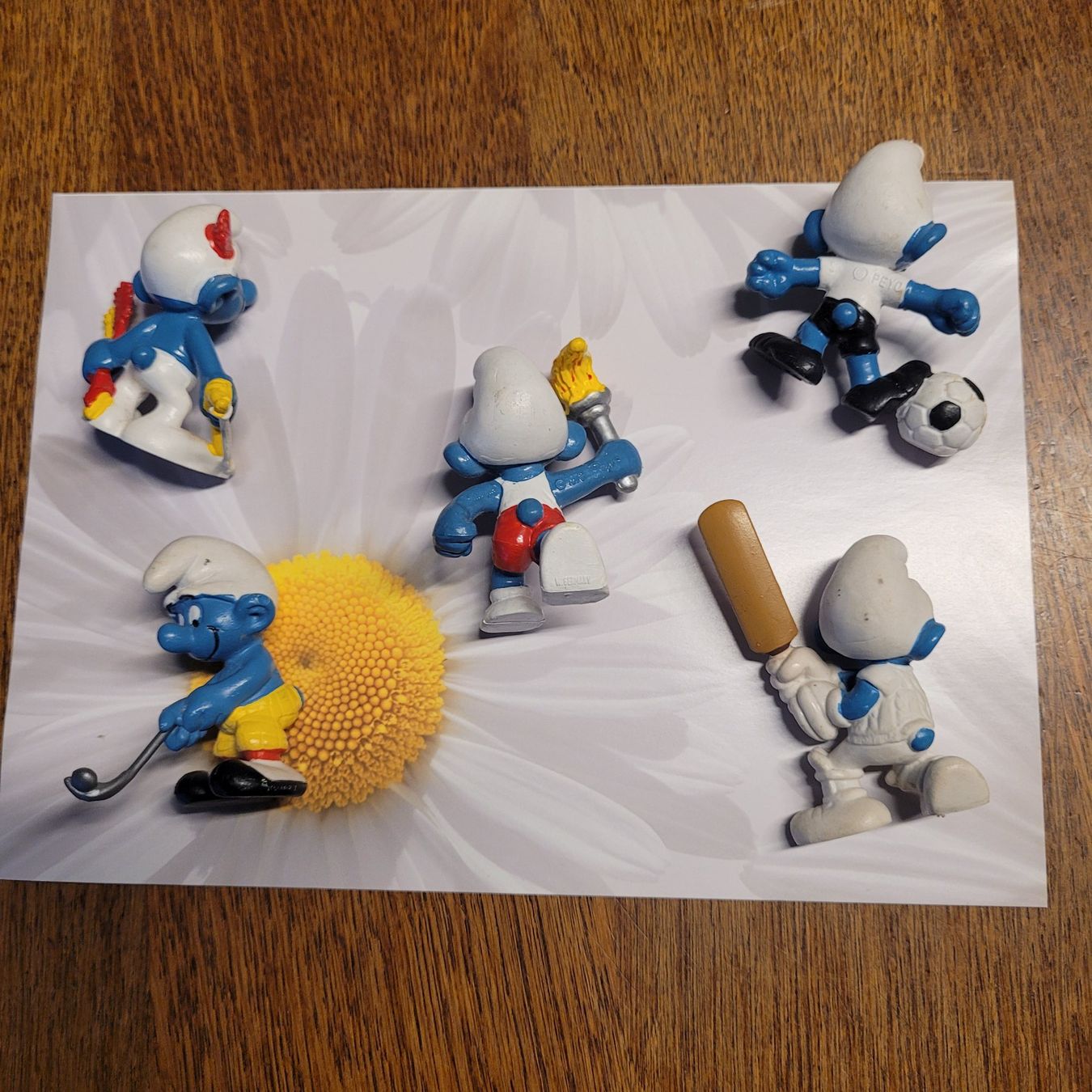 Statuette: 5 Schlümpfe Sport – Usato da Winterthur venduto da Schnufel0 1