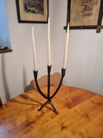 geschmiedeter, 3 armiger Kerzenständer