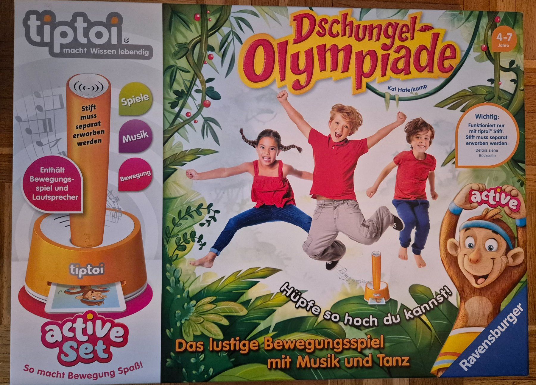 Tiptoi Spiele: Tiptoi Active Set: Dschungel Olympiade - Top Zustand! – Gebraucht aus Urdorf von smueller77