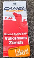 Original Konzertplakat CAMEL 1978 Volkshaus Zürich Vintage