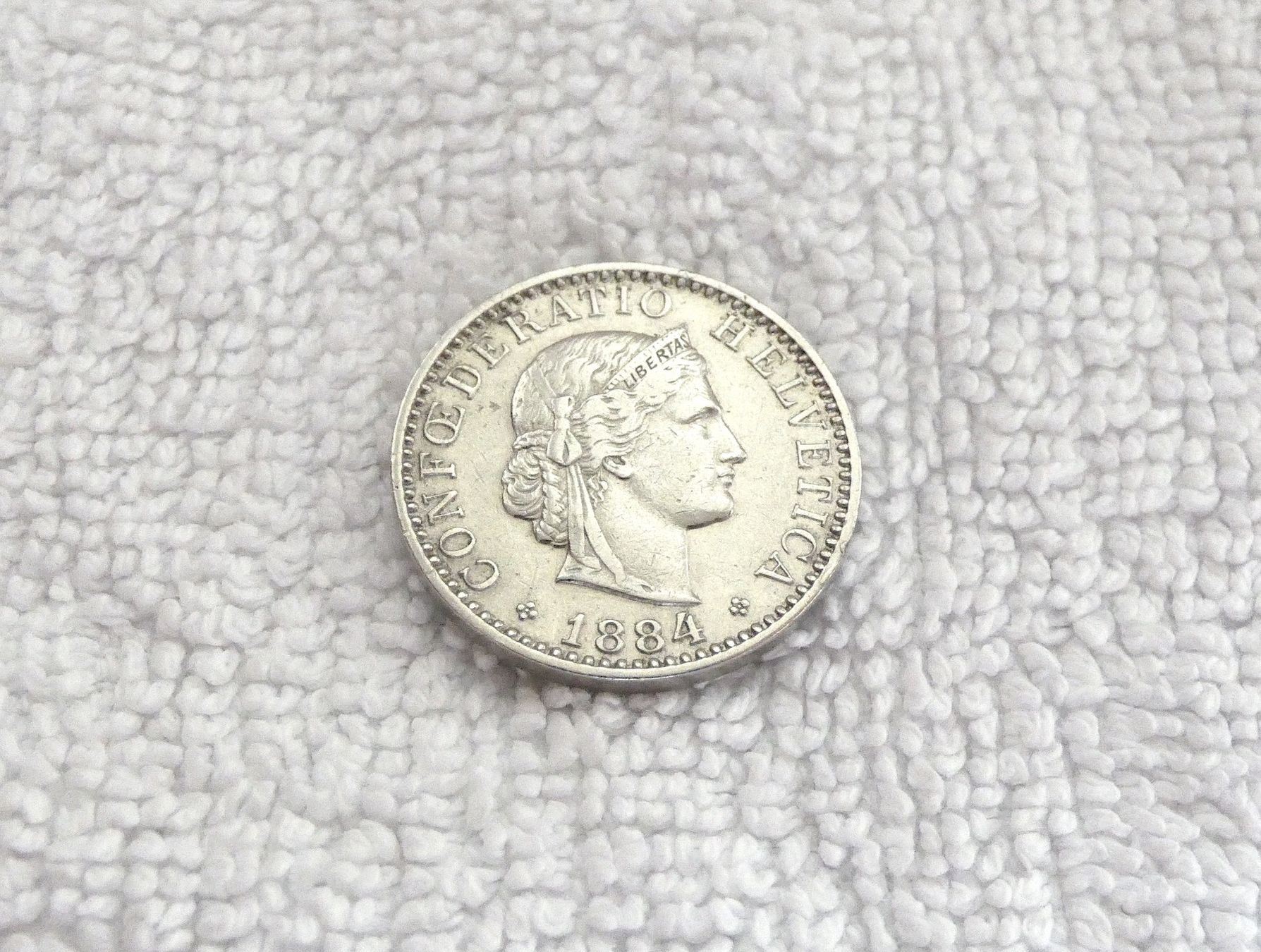 Tutti le monete: 20 centimes/rappen 1884 – Usato da Nyon venduto da Ilmi09