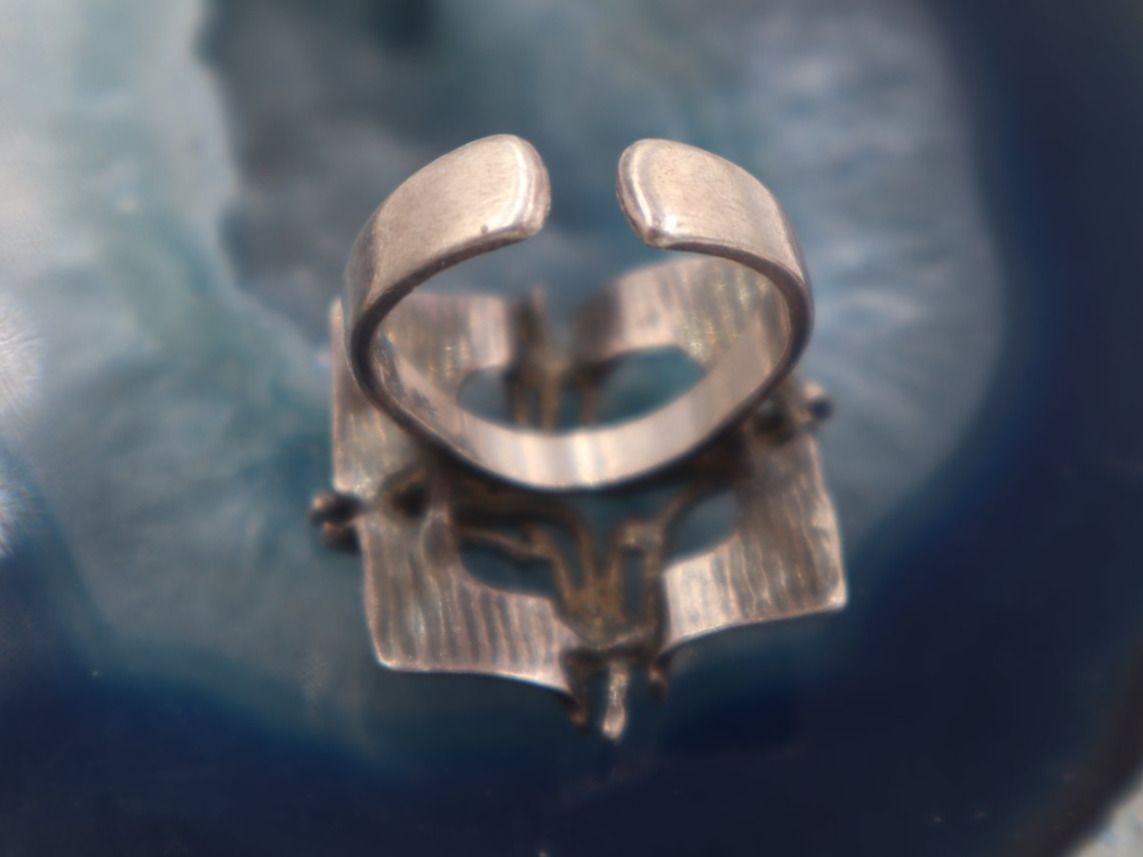Anelli: Silber Designer Ring, imposant, Gr. 54 verstellbar, 925 – Usato da Baden venduto da TellsKuchenhaus 4