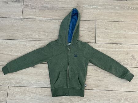 Sweat à capuche - jaquette Paléo - vert - enfant de 6 ans