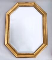 Achteckiger Wandspiegel mit Goldrahmen*Vintage*Holzrahmen*
