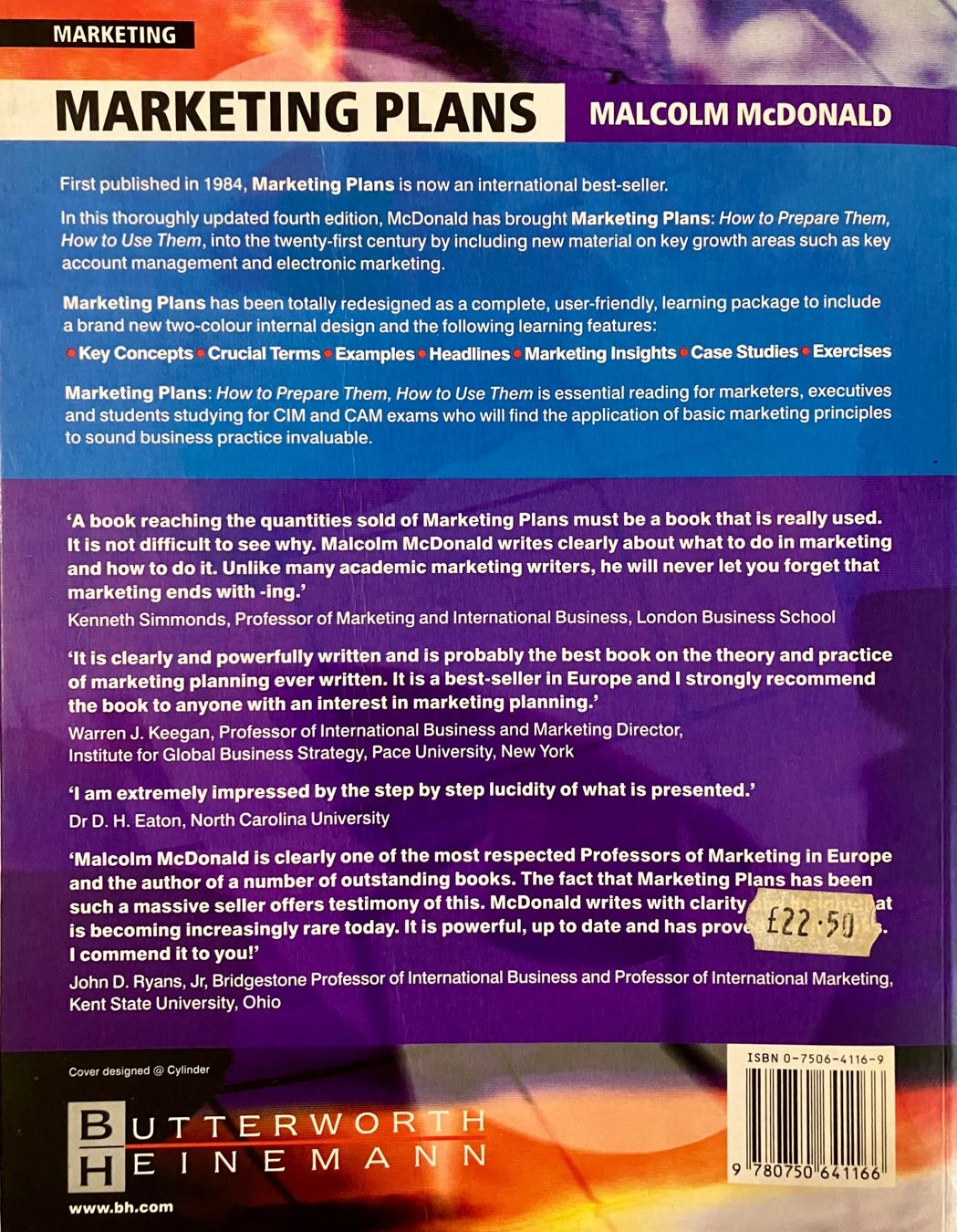Libri: Malcolm McDonald. Marketing Plans, Fourth Edition – Usato da Chêne-Bougeries venduto da Vintage-Era 1