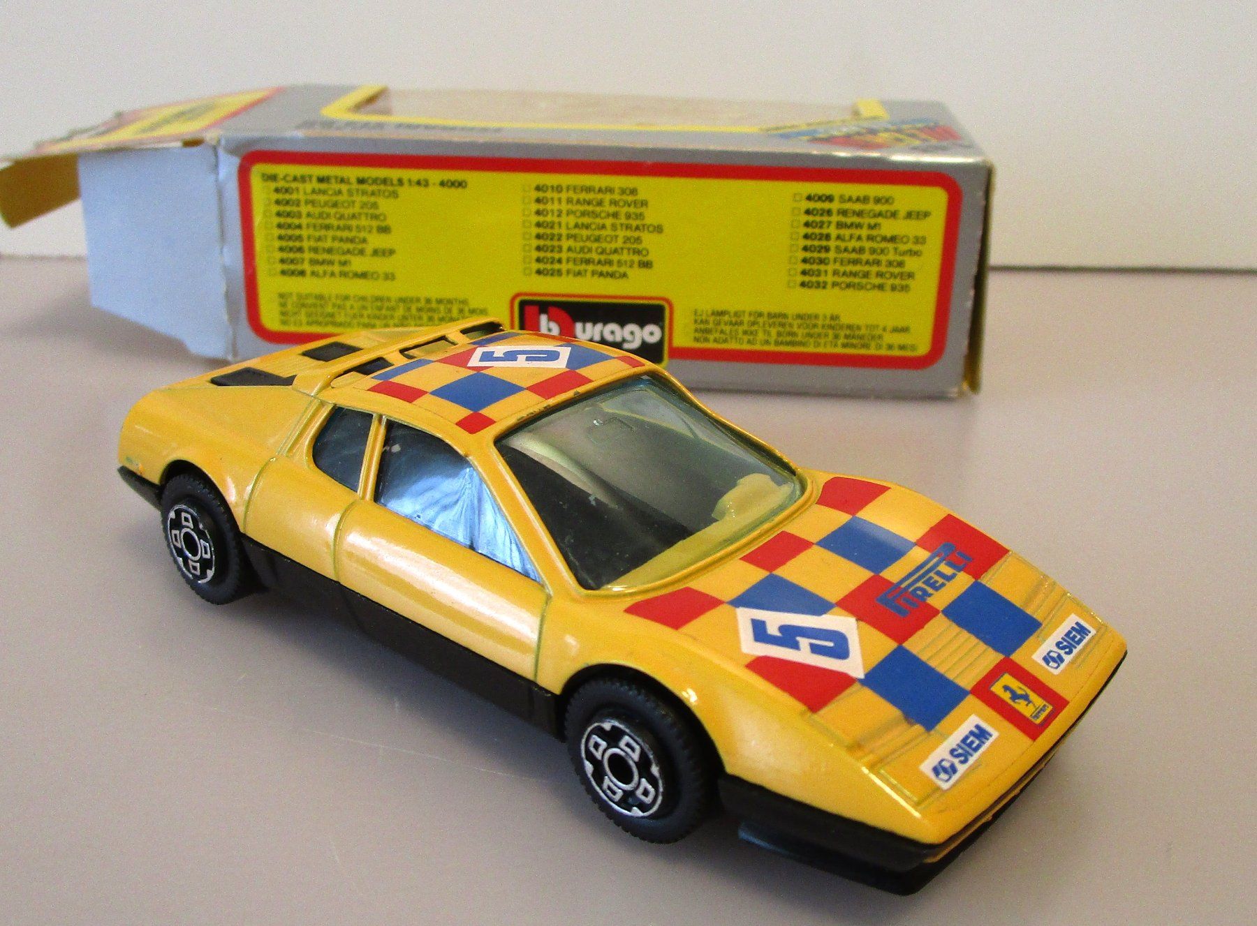 Bburago Modellautos: BURAGO FERRARI 512BB N°5  1/43 – Neu (gemäss Beschreibung) aus Chêne-Bourg von breno56 2
