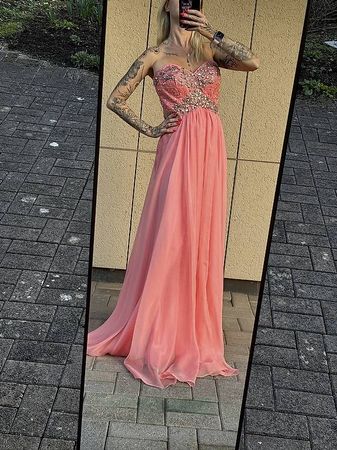 Abendkleid koralle Grösse S neu
