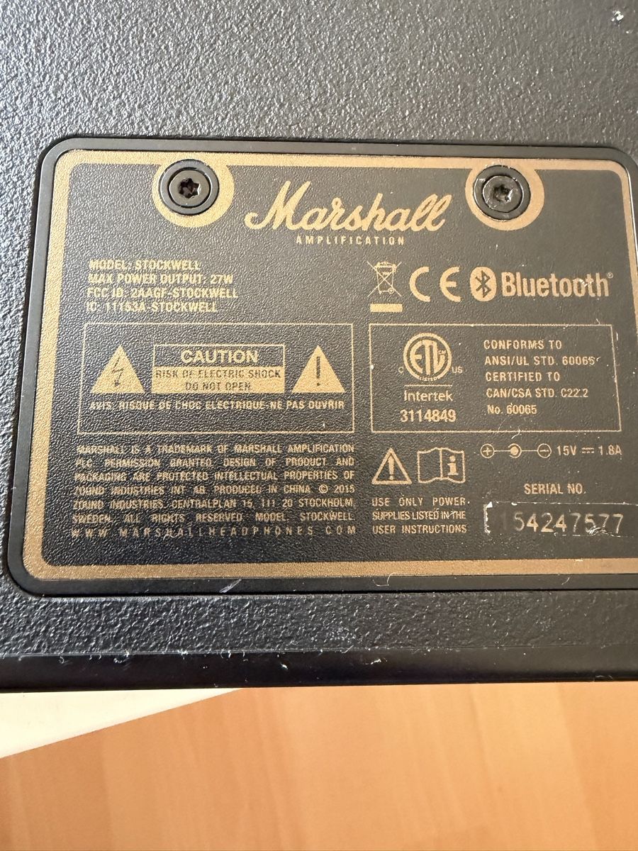 Lautsprecher: Marshall Stockwell Bluetooth Lautsprecher – Gebraucht aus Baden von noli.r 3