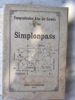 Antike karte Simplonpass 1908