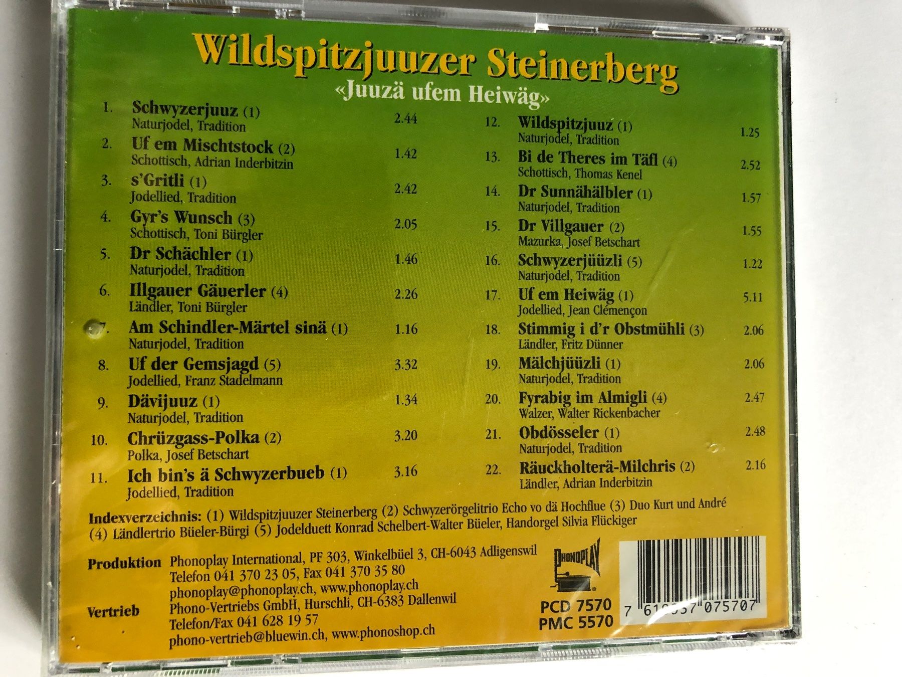 CD: Wildspitzjuuzer Steinerberg – Nuovo e nell'imballaggio originale da Arth venduto da Vrecam51 1