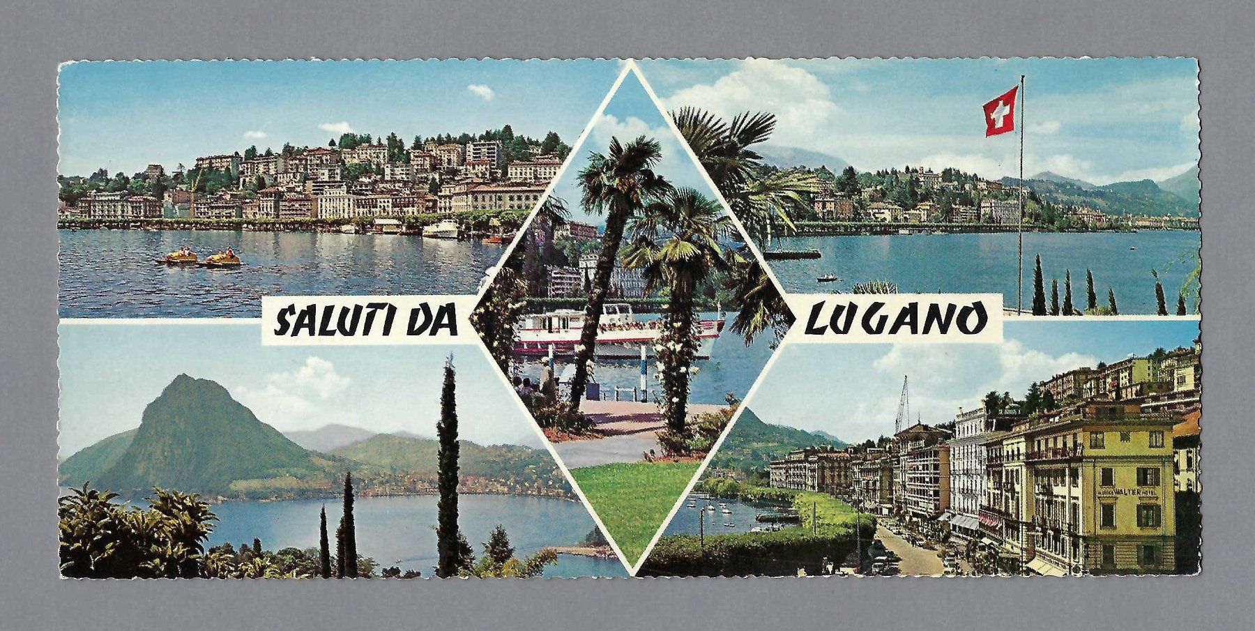 Cartoline postali: SALUTI DA LUGANO, SCHIFF, * – Usato da Pura venduto da ulisse1957