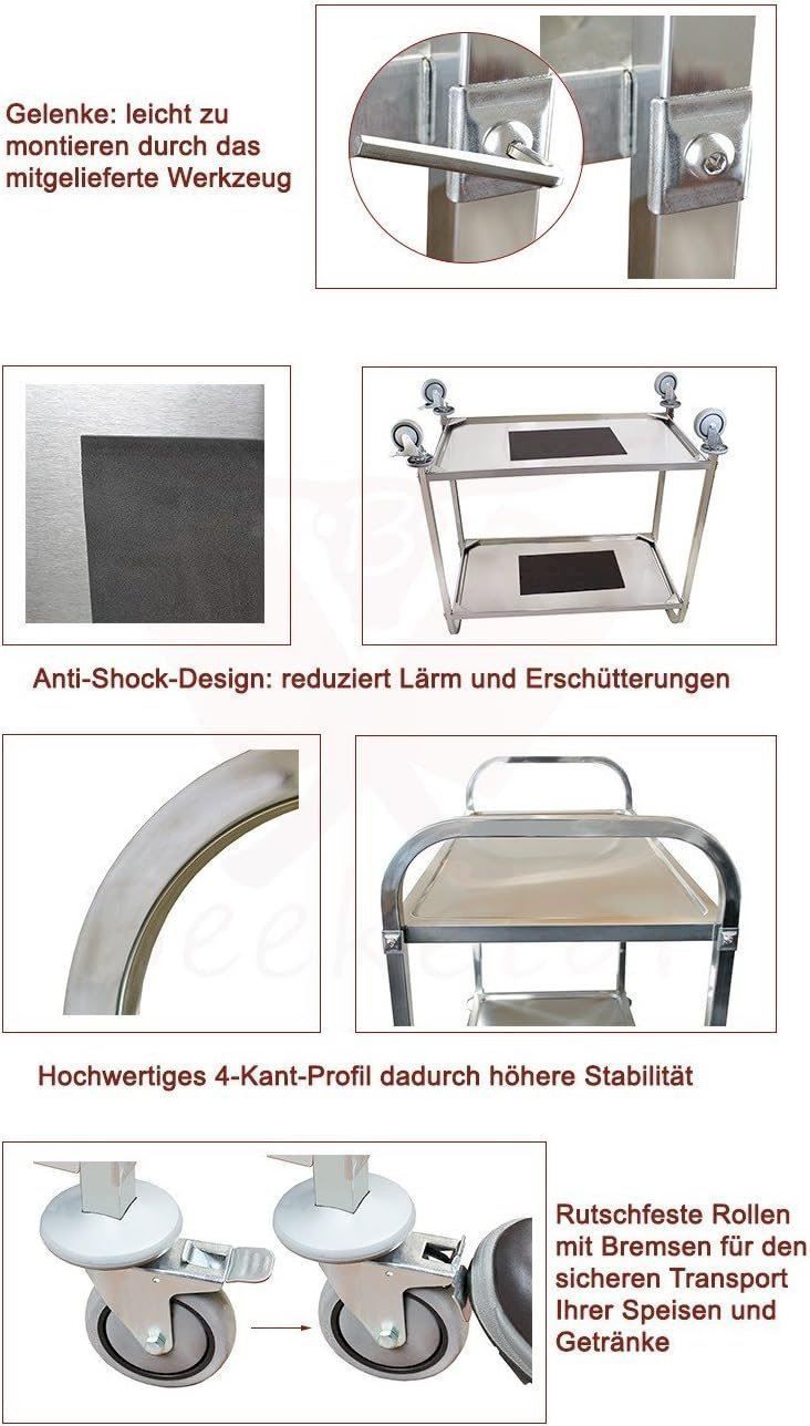 Altro per Gastronomia & Hotel: Beeketal BSW-5a Edelstahl Servierwagen – Nuovo e nell'imballaggio originale da Bottighofen venduto da zaap 2