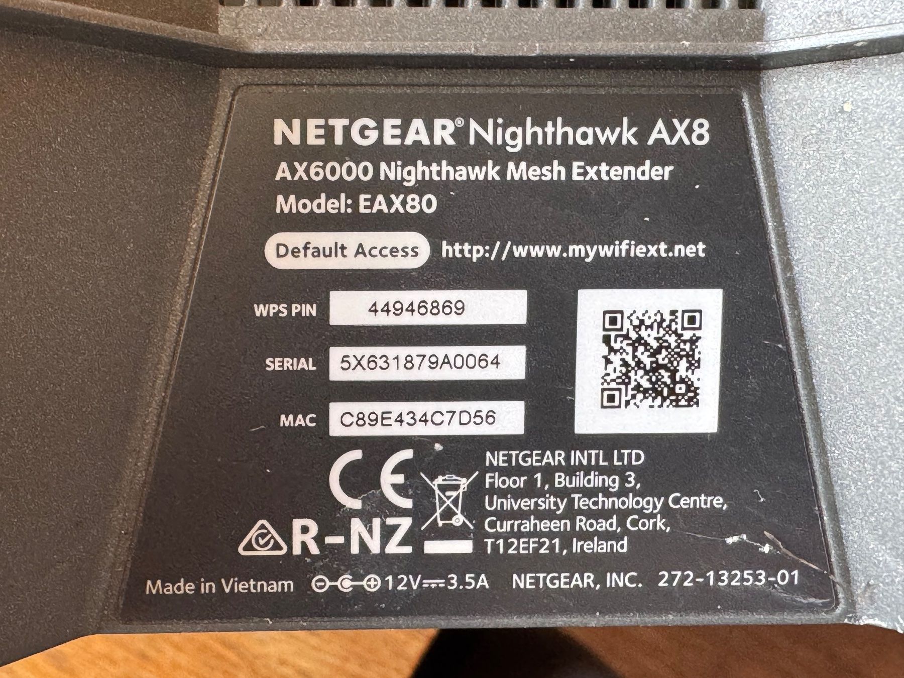Netgear WiFi: Netgear Nighthawk AX6000 (EAX80) Mesh Extender – Usato da Horriwil venduto da Marzocco1 1