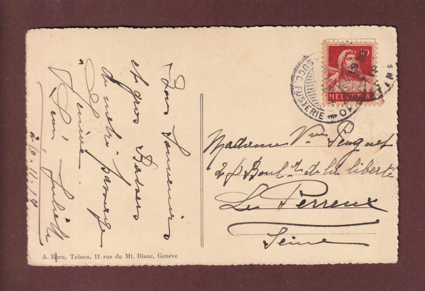 Cartes postales: GENEVE - Les Ecluses du Rhône - 1919 – D'occasion à Pully par nicecards 1