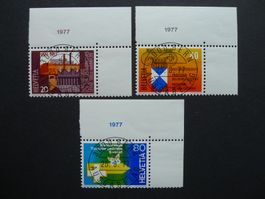 1977 Nr. 591-593 mit ET-Vollstempel von Bern