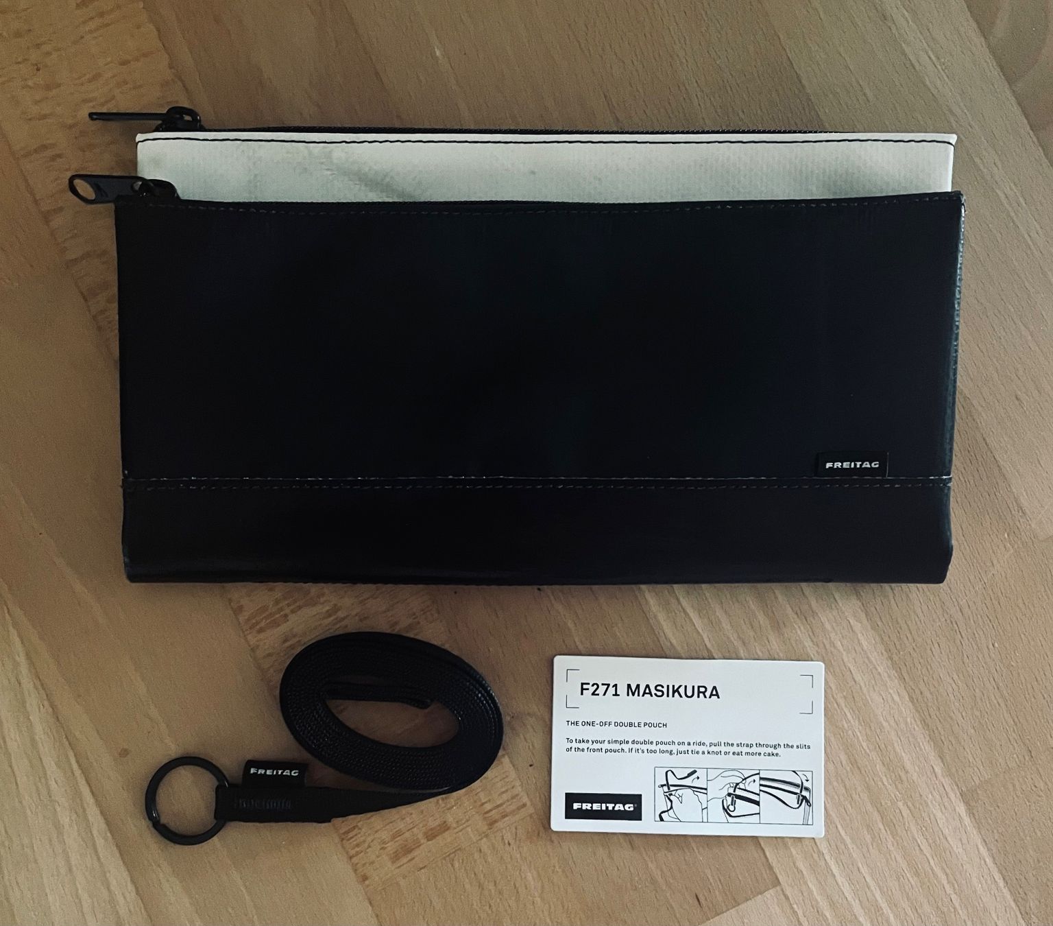 Freitag F271 Masikura Clutch Bag / RAR BLACK RAR / NEU NEU!! (Neuf 