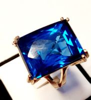 Ring mit blauem Topas Grösse 54