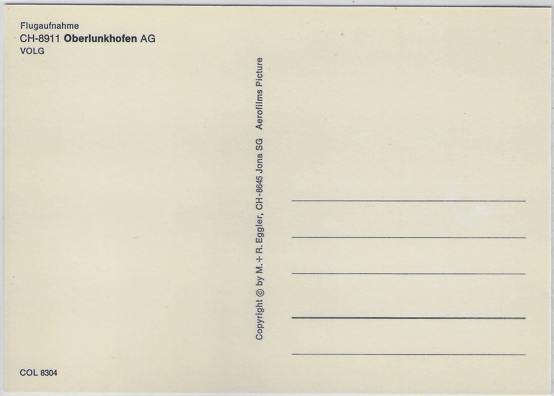 Cartoline postali: Flugaufnahme Oberlunkhofen AG – Antico da Ettingen venduto da Kartenplanet 1