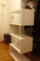 3 Regal weiss Holz Metall gute Zustand 4 Ebene