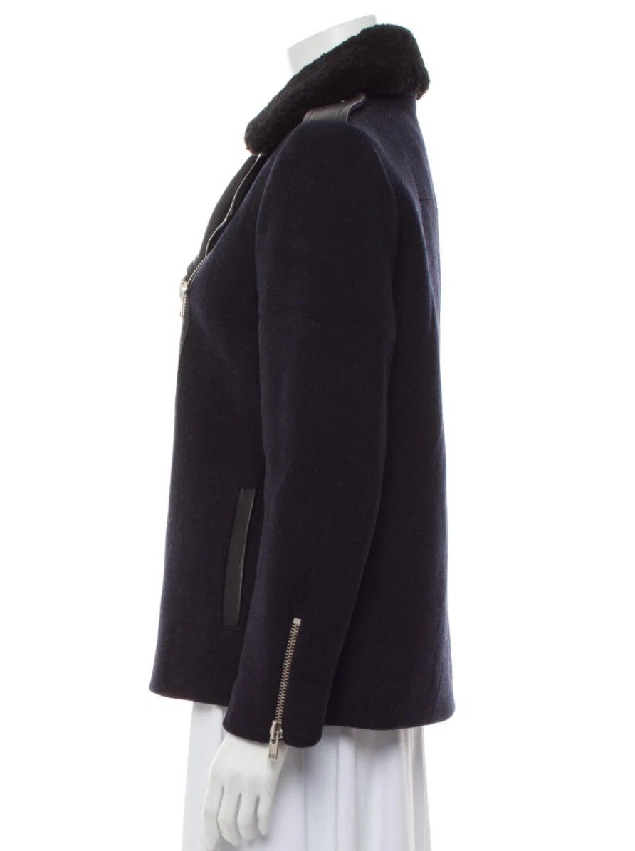Sandro Jacken: SANDRO Paris / Wool and Leather jacket / Size FR40-US8 – Gebraucht aus Zürich von lils01 1