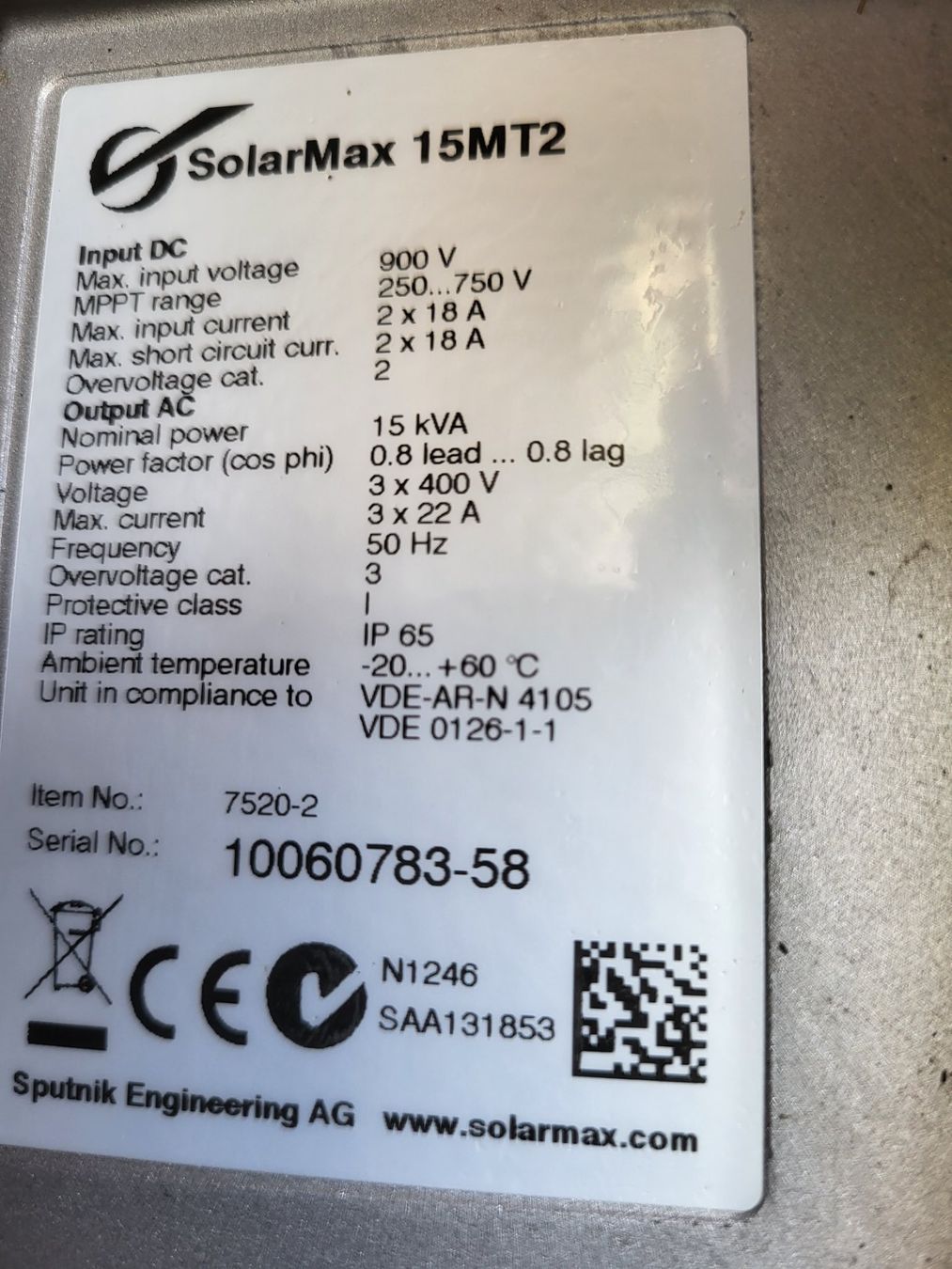 Inverter: 2 Wechselrichter Solarmax MT2 – Usato da Brunnen venduto da caro711 1