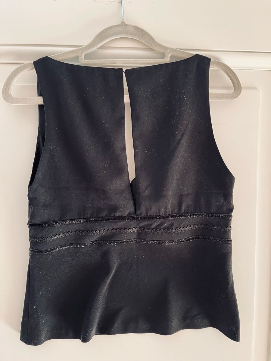 Tops: Schickes schwarzes Top von Jean Basic, Grösse 38 – D'occasion à Basel par fri_9wvb 3