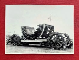 Wäggital  - Raupen-Tieflader - Schwertransport - alte Foto
