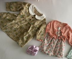 Babyoutfit Nr. 4 Grösse 6-9 Monate Kleider Schuhe Mädchen