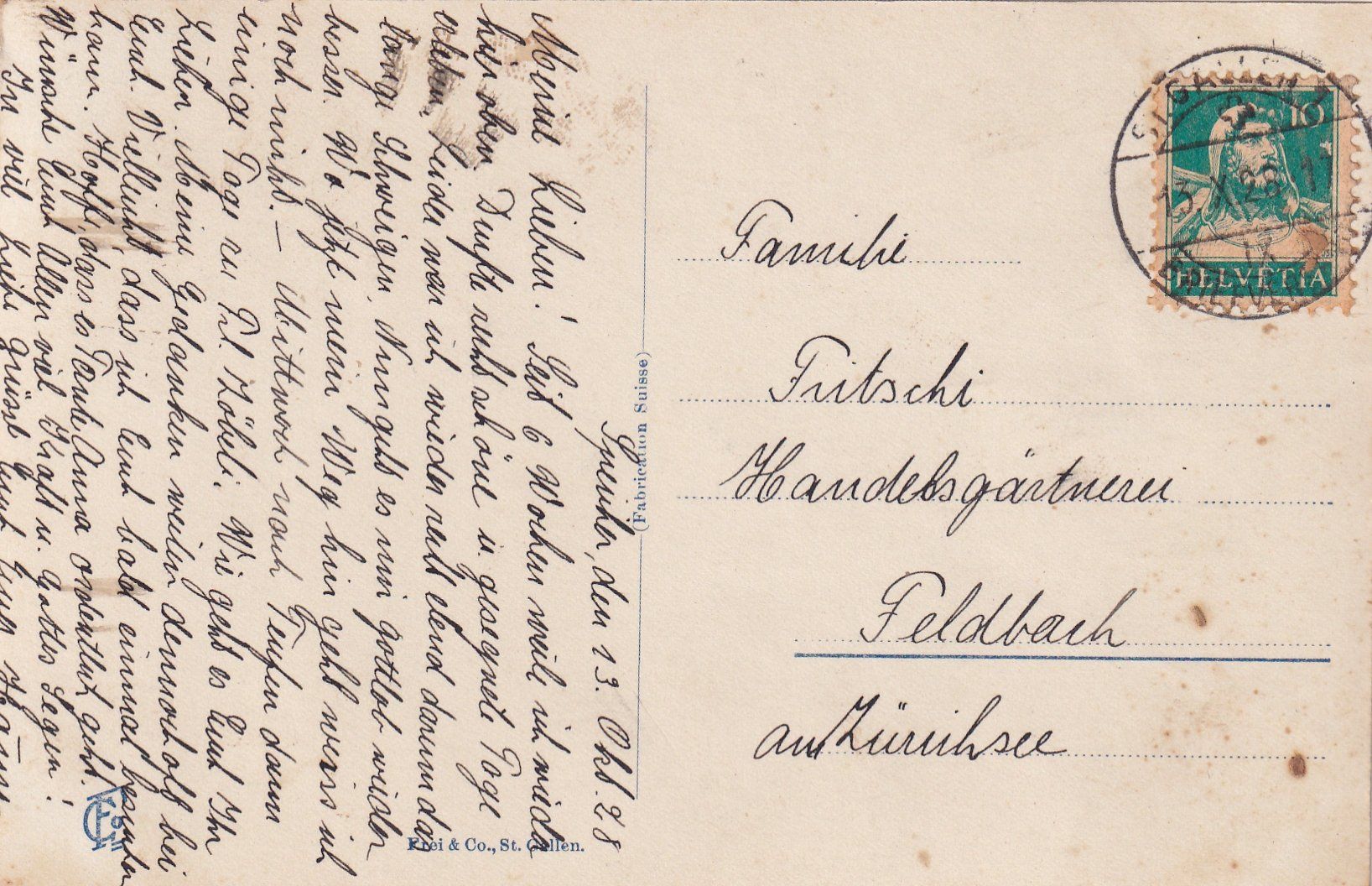 Cartoline postali: Speicher (AR) - Ferienheim "Libanon" /bb – Usato da Hombrechtikon venduto da Rudolf07 1