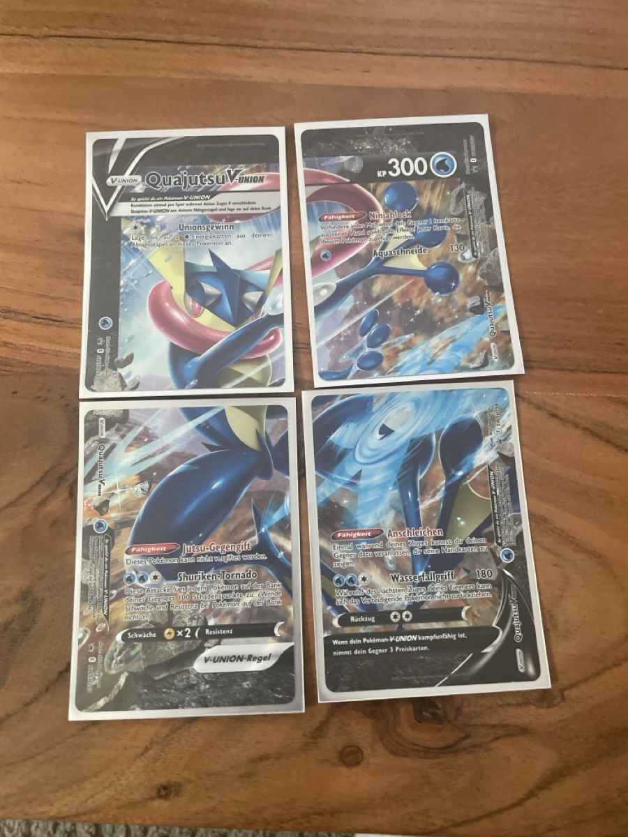 Pokémon Sammelbilder & Trading cards: Quajutsu V-Union Promo 4-teilig – Neu (gemäss Beschreibung) aus Flawil von Duft-Alchemist