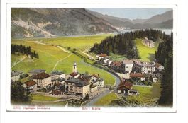 Sils-Maria (GR) Engadin - Dorfpartie Kirche  St. Moritz 1907