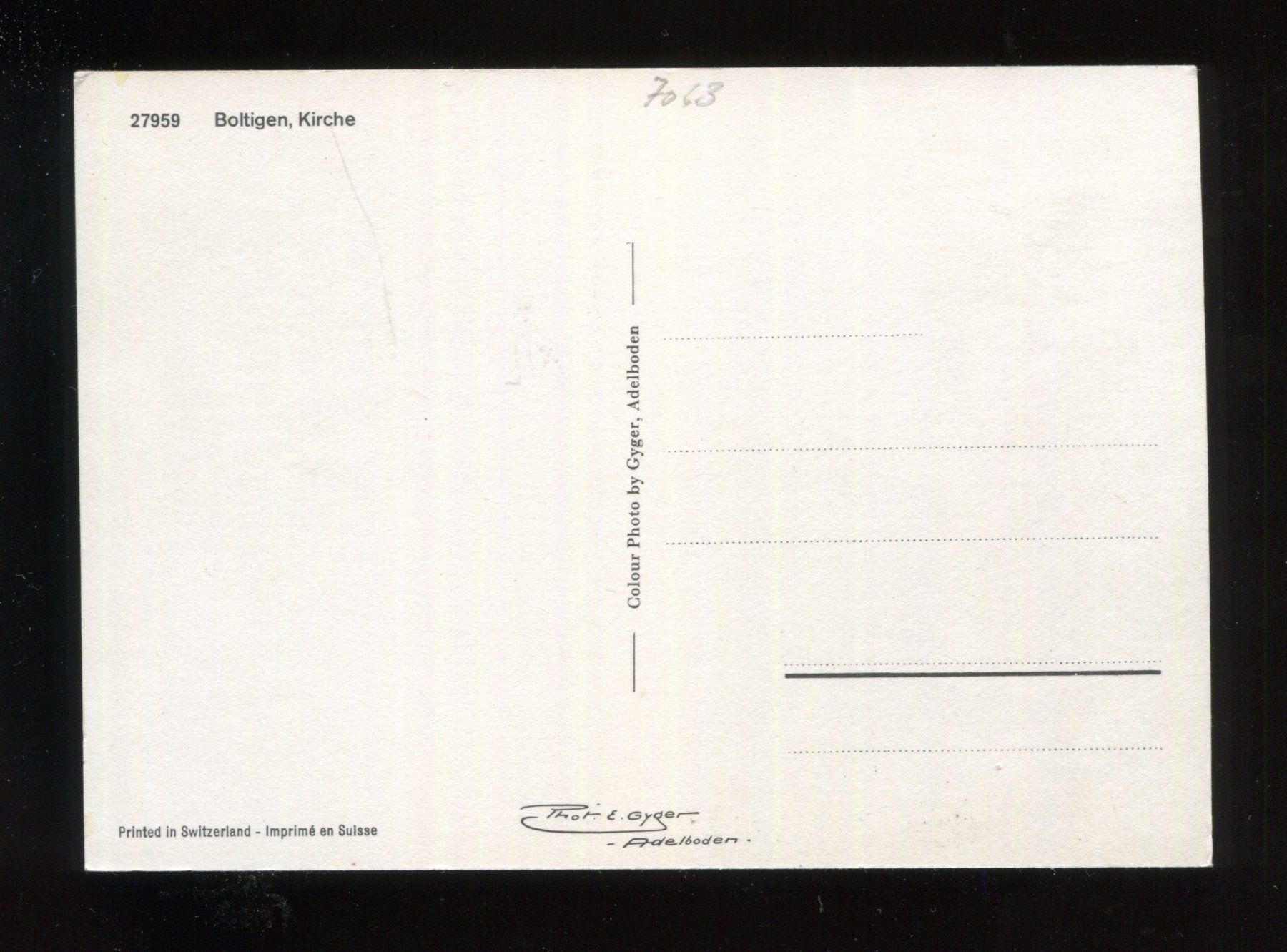 Cartes postales: Boltigen, Kirche – D'occasion à Aarau par Elmaar41 1