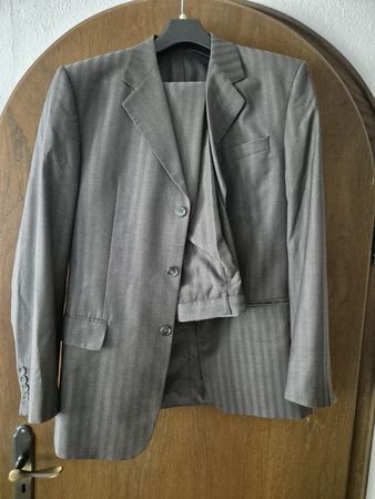 Enrico Fashion Herrenanzug, Grösse 182/100/86 grau-gestreift