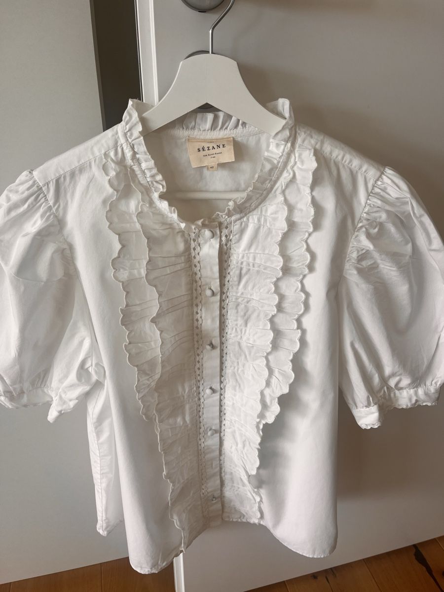 Sezane Camicette: Sezane cream Cotton Blouse Size 42 – Usato da Luzern venduto da ycg_2nr9 1