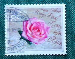 Nr.1563 Rose Dauermarken GESTEMPELT 2015   
