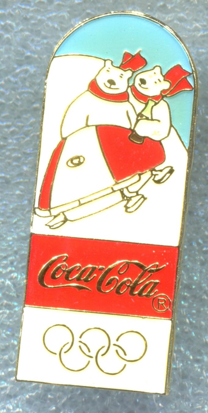 Coca-Cola Plaketten & Abzeichen: Coca Cola  Eisbär  Bob – Gebraucht aus Winterthur von Sammleroase