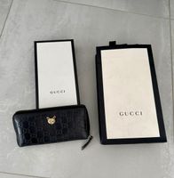 Gucci Signature Zip Wallet Katzenkopf, Original mit Beleg