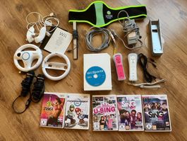 Nintendo Wii-Konsole mit div. Zubehör und Spielen