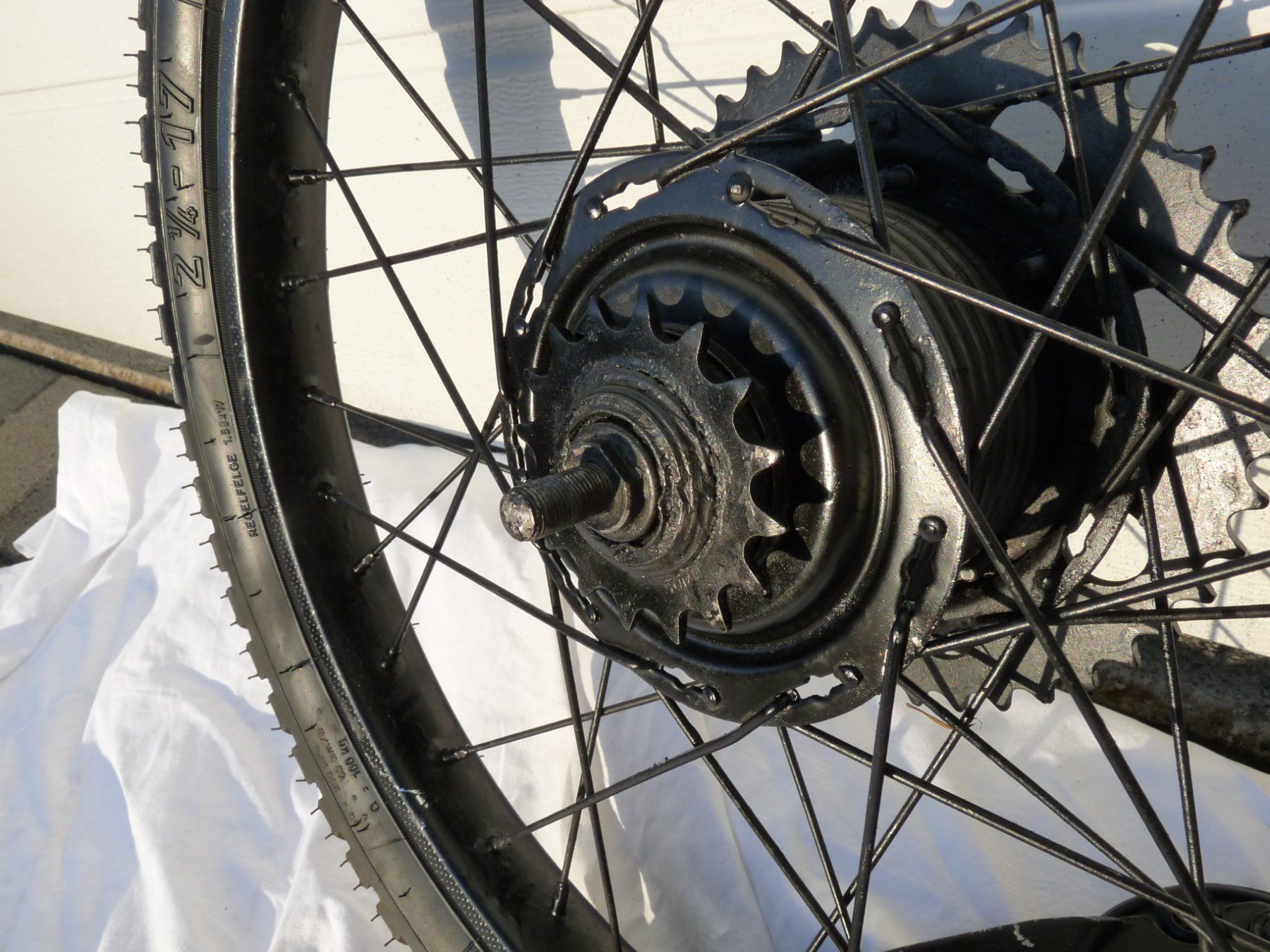 Puch Parti ricambio per ciclomotori: Puch X30 Speichenrad hinten Rücktritt – Difettoso da Oberdorf BL venduto da Chrigi7073 7