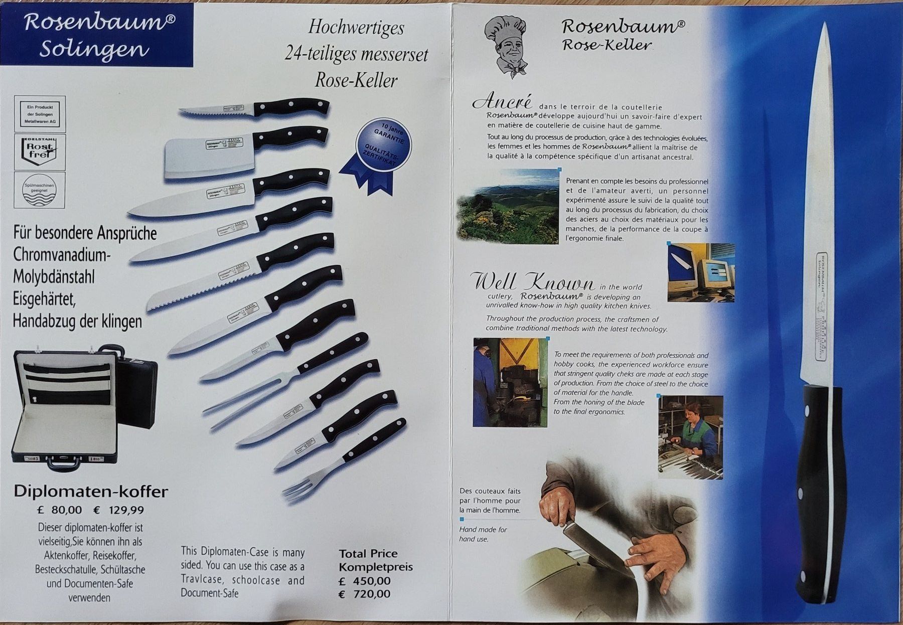 Solingen Set di posate: Rosenbaum Solingen Besteck- und Messerset, neu – Nuovo e nell'imballaggio originale da Maienfeld venduto da Alpamayo01 6