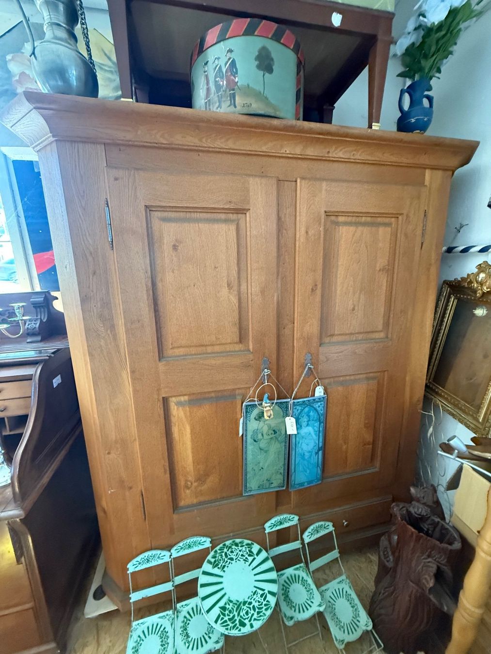 Armadi: Schrank Stil Biedermeier, Eiche geölt – Usato da Koblenz venduto da Forellenteich