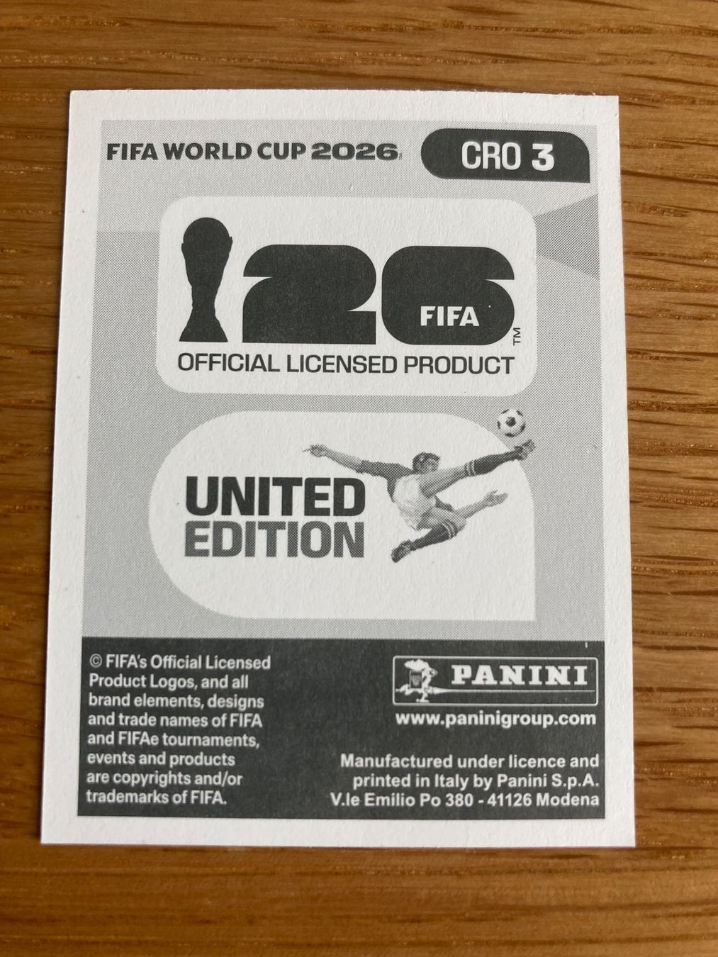 Panini Carte collezionabili: WM Sticker CRO 3 – Nuovo (secondo la descrizione) da Winterthur venduto da Whitefish 1
