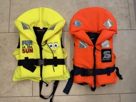 2 Schwimmwesten Secumar und Nickelodeon neuwertig