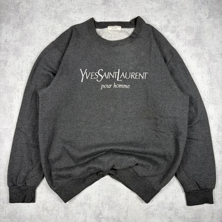 Sweat Vintage Yves Saint Laurent Gris anthracite - L