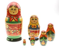 6 -teilige russische Matrjoschka - Babuschka (00179)