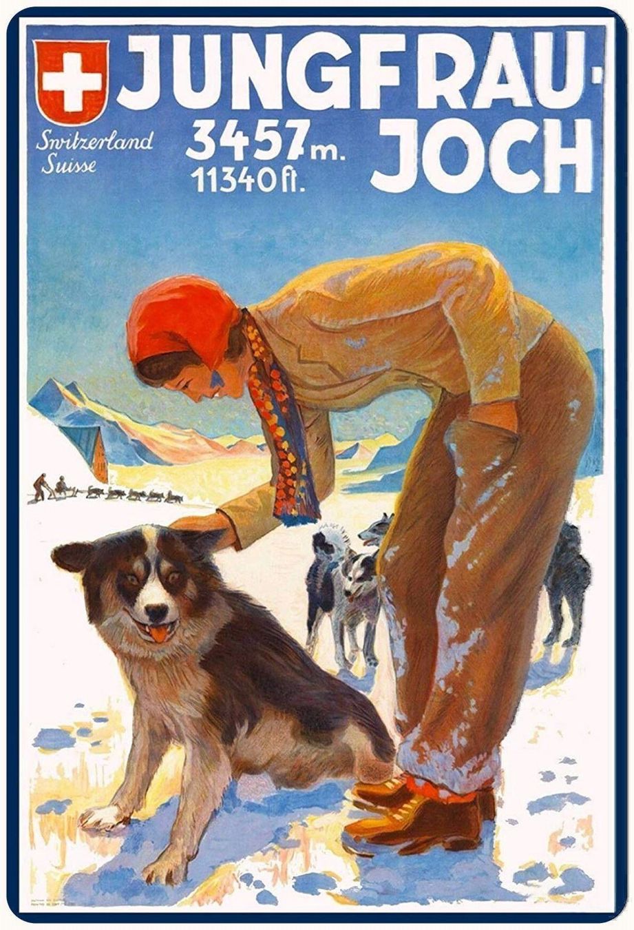 Insegne: Blechschild-JUNGFRAU-JOCH 3457M – Nuovo e nell'imballaggio originale da Rupperswil venduto da big-one-sale