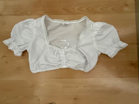 Trachtenbluse / Dirndbluse Alpenfee weiss  Grösse 40