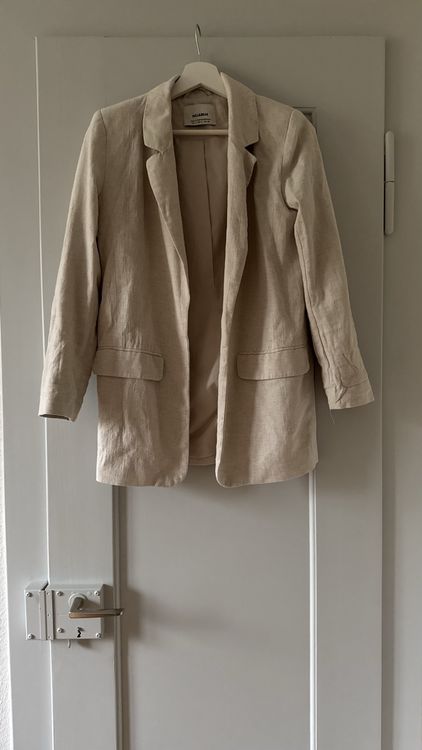 Veste En Cuir Vintage Dakota USA - Style Bomber Américain, Taille S, Beige/noir